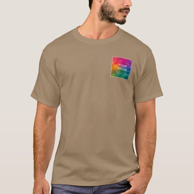 Personalize Front Back Design Add Image Logo Mens T-Shirt (Front)