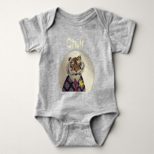 Personalize Fun Chill Tiger Baby Bodysuit
