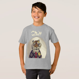Personalize Fun Chill Tiger T-Shirt