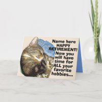 Personalize Funny Cat Retirement