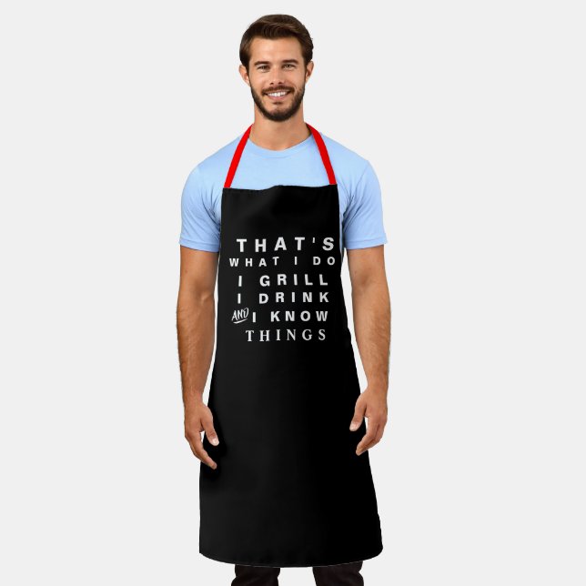 Personalize Funny Grill Baker's Chef Mens Womens  Apron (Worn)