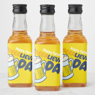 Personalize Funny Unbeerlievable Dad Liquor Bottle Label