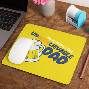 Personalize Funny Unbeerlievable Dad Mouse Pad