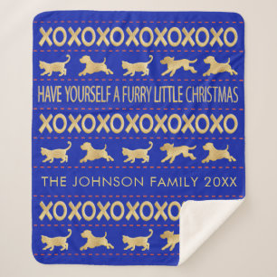 Personalize "Furry Little Christmas"Blanket/Medium Sherpa Blanket