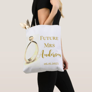 Personalize Future Mrs Bridal Shower Gift Idea Tote Bag