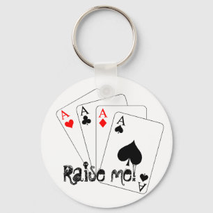 Personalize Gambler Key Chain Keychain - Aces