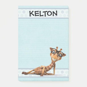 Personalize giraffe post-it notes