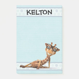 Personalize giraffe post-it notes