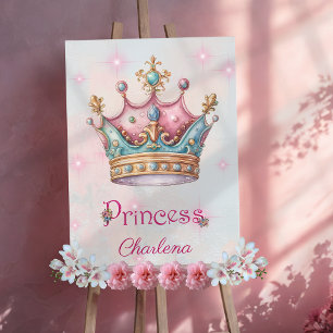 Personalize Girl Princess Crown Acrylic Sign