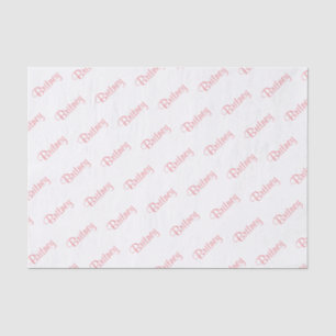 Personalize: Girls Name Pink Birthday Party Theme Tissue Paper