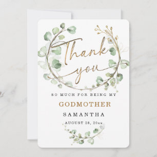 Personalize Godmother thank you card