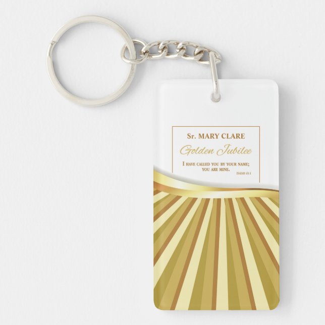 Personalize, Golden Jubilee of Religious Life Keychain (Front)