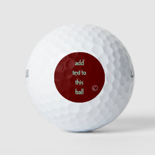 Personalize Golf Balls