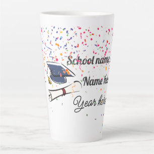 Personalize Graduation Balloon Latte Mug