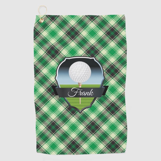 Personalize Green Golf Towel (Front)