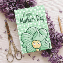 Personalize Green Hair Girl Mother's Day