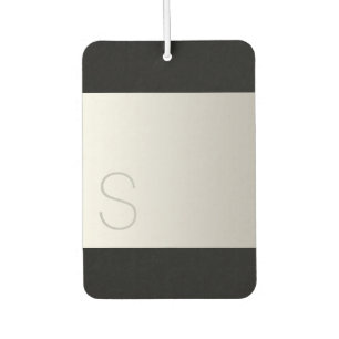 Personalize Grey Monogram on Silver Gradation, Bk Air Freshener