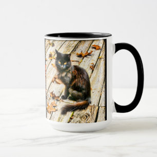 Personalize: Halloween Black Cat Photograph Mug