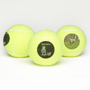 Personalize Halloween Frankenwalk Funny  Dog Tennis Balls