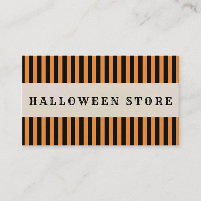 Personalize Halloween Store Pumpkin Patch Business Card (Front)