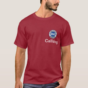 Personalize Ham Radio DX Operator Blue T-Shirt