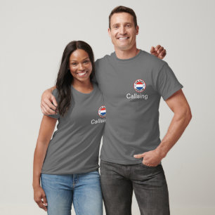 Personalize Ham Radio Operator Nederland flag  T-Shirt
