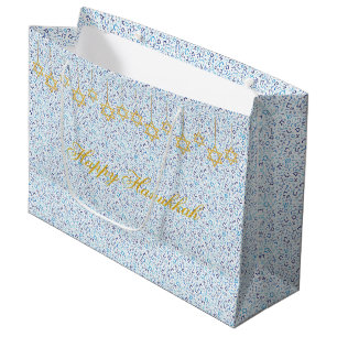 Personalize HANUKKAH Hebrew Holiday Gift Bag
