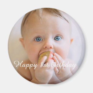 personalize happy birthday photo keepsake magnet