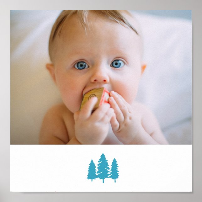 personalize happy birthday photo keepsake poster (Front)