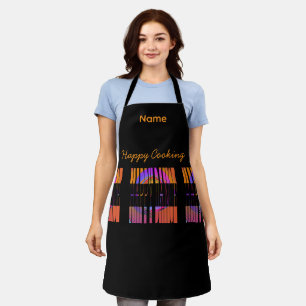 Personalize Happy Dance Afternoon Tea Black Apron