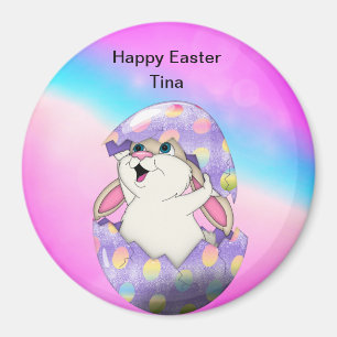 Personalize Happy Easter magnet
