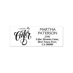 Personalize Happy Easter Symbol. Rubber Stamp