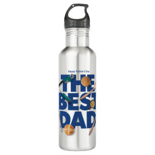 Personalize Happy Father's Day   The Best Dad 710 Ml Water Bottle