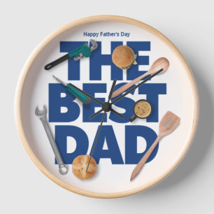 Personalize Happy Father's Day The Best Dad Clock