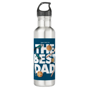 Personalize Happy Father's Day   The Best Dad-Dark 710 Ml Water Bottle