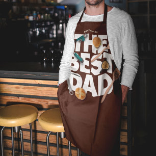 Personalize Happy Father's Day   The Best Dad-Dark Apron