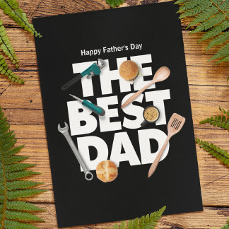 Personalize Happy Father's Day | The Best Dad-Dark Card