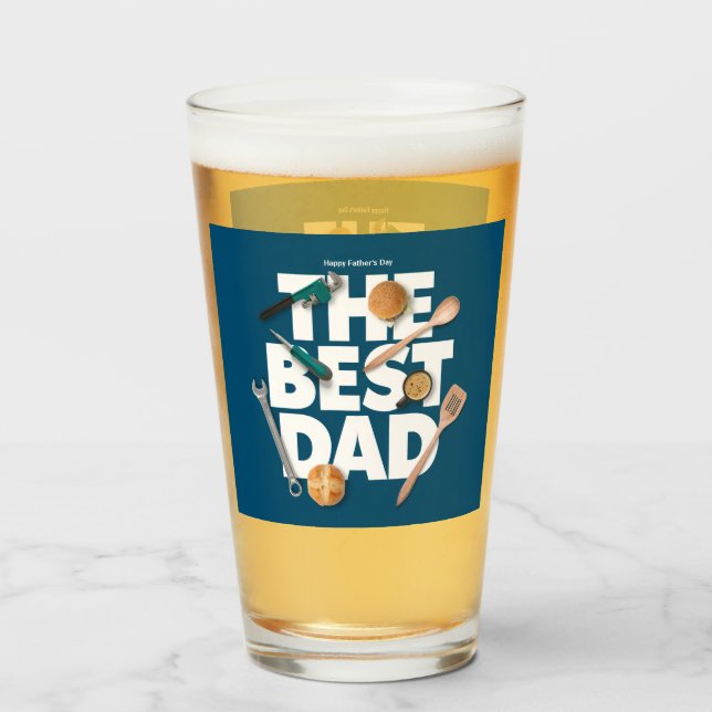 Personalize Happy Father's Day | The Best Dad-Dark Glass (Front Filled)