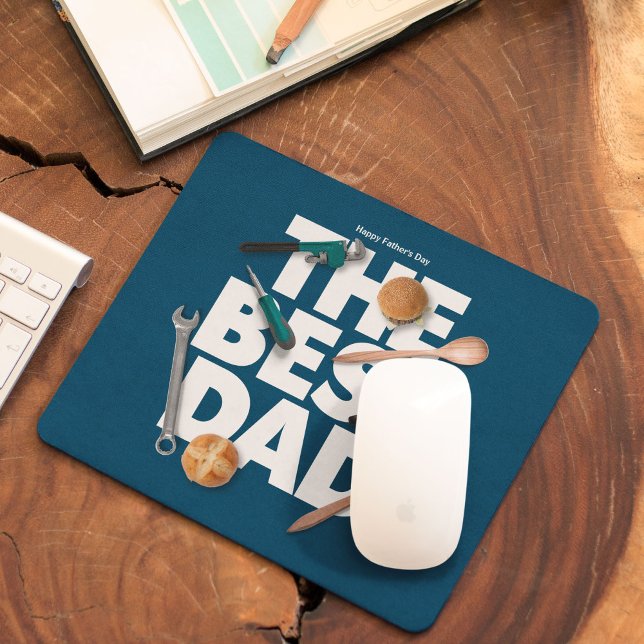 Personalize Happy Father's Day | The Best Dad-Dark Mouse Pad (Creator Uploaded)