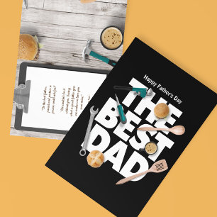 Personalize Happy Father's Day   The Best Dad-Dark Postcard