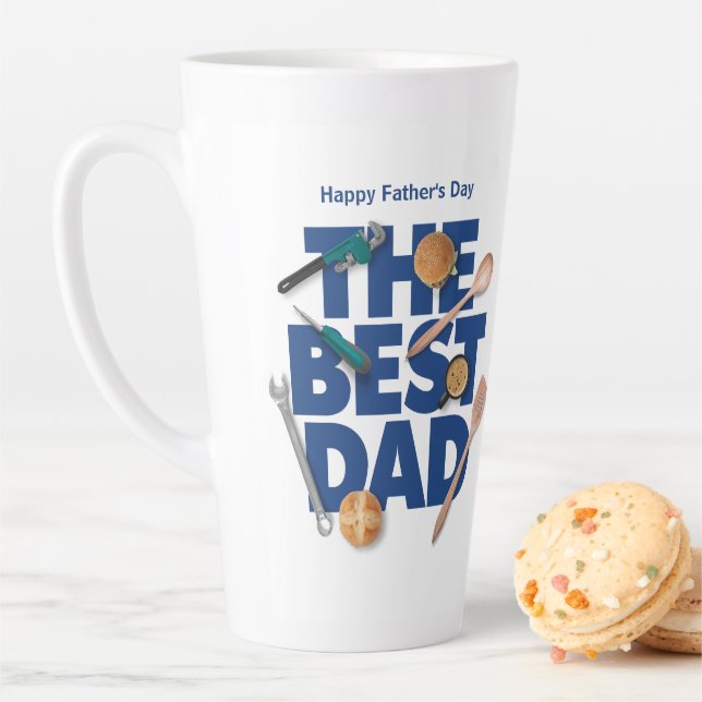 Personalize Happy Father's Day | The Best Dad Latte Mug (In Situ)