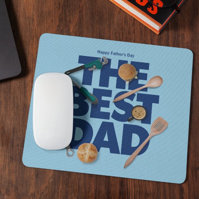 Personalize Happy Father's Day | The Best Dad Mouse Pad (Creator Uploaded)
