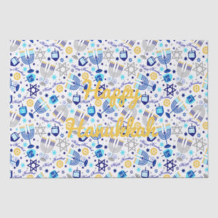 Personalize HAPPY HANUKKAH Holiday Tissue Paper