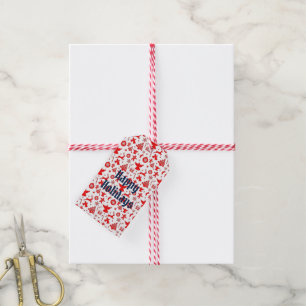 Personalize HAPPY HOLIDAYS Angel Deer Gift Tags
