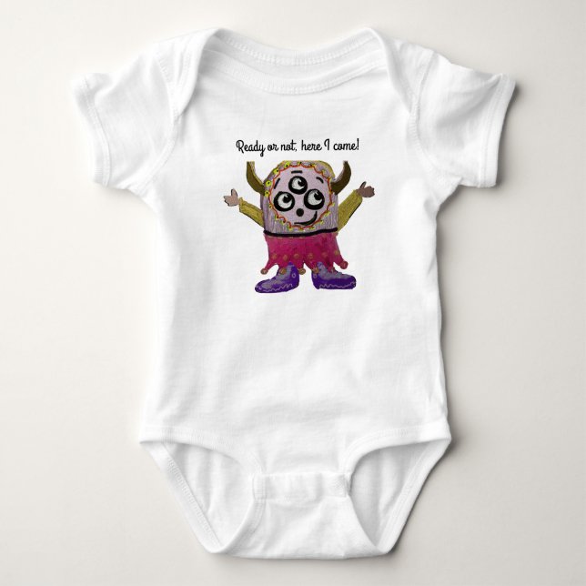Personalize Happy Little Monster Tee Shirt (Front)