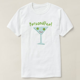Personalize Happy Martini T-Shirt