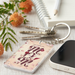 Personalize Happy Mother's Day Mom Keychain