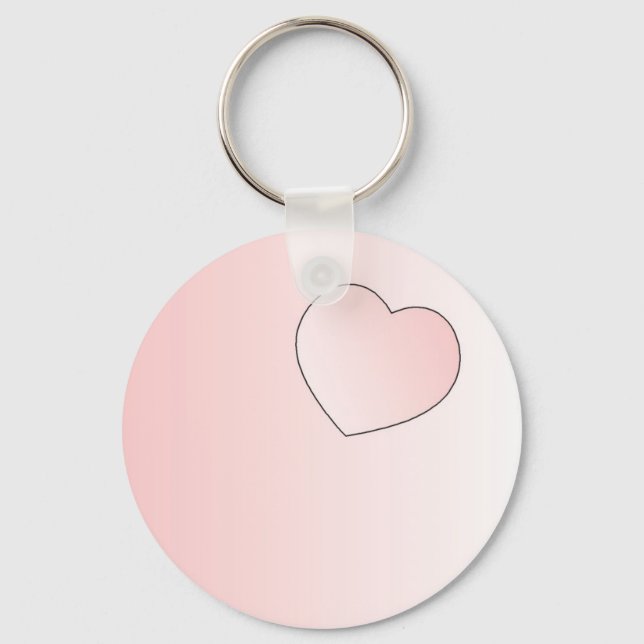 Personalize Heart Key Chain Keychain (Front)