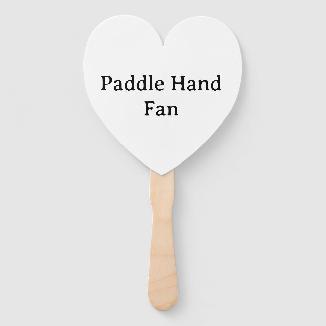 personalize  Heart Paddle Hand Fan (Front)