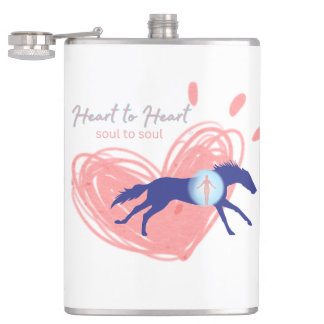 Personalize Heart to Heart, Soul to Soul Healing Hip Flask